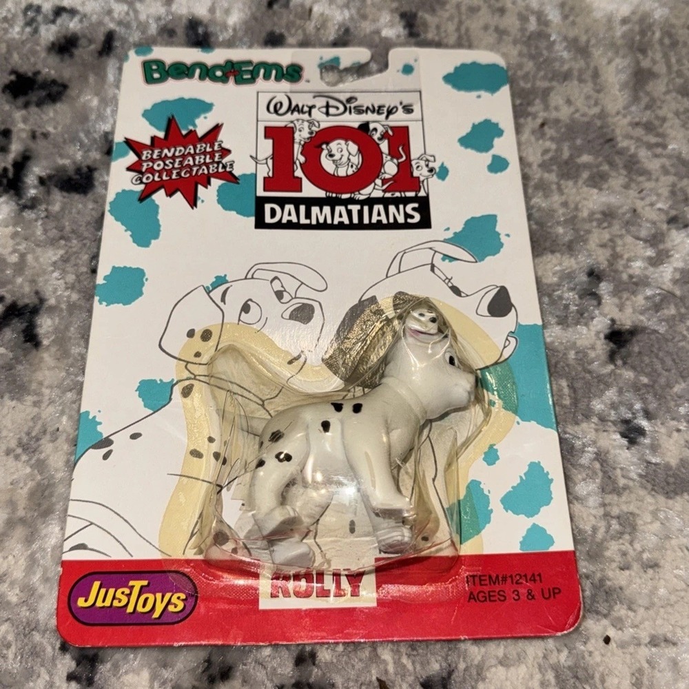 Vintage Disney‎ 101 Dalmatians Dog Bend 'Em Figurine New Old Stock